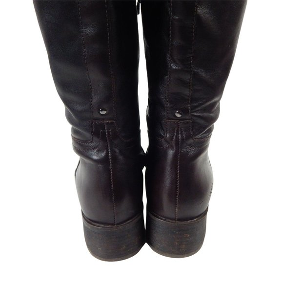 Kenneth Cole Women's Brown & Gray Leather Knee High Riding Boots Size 8.5 M - Picture 5 of 13